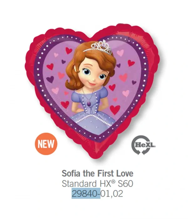 CQ103 心型蘇菲亞鋁膜氣球 Sofia the First Love Balloon