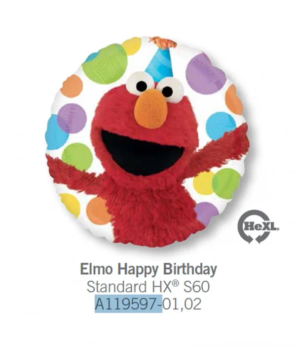 CR105 波點艾蒙鋁膜氣球 Elmo Happy Birthday Balloon
