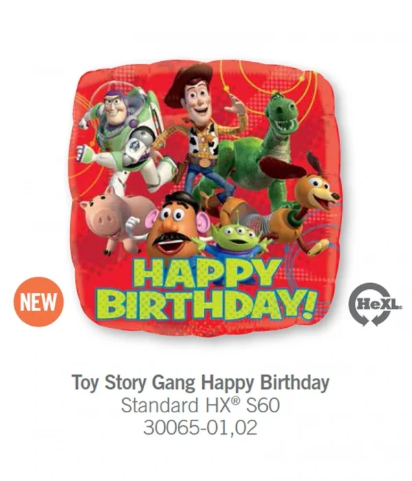 CS107 生日奇兵組合鋁膜氣球 Toy Story Gang Happy Birthday Balloon
