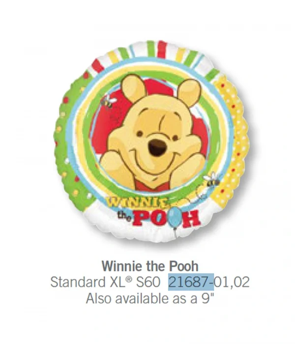 CU102 花邊維尼鋁膜氣球 Winnie the Pooh Balloon