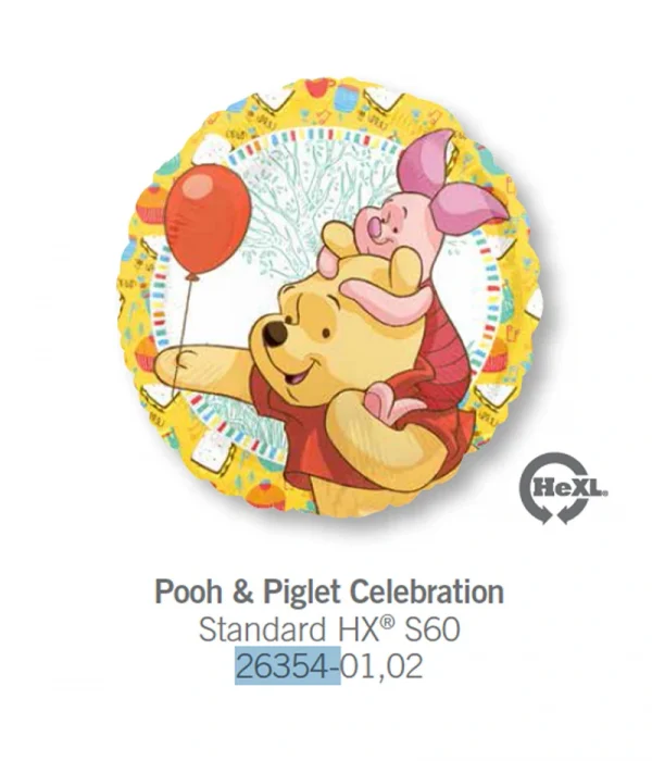 CU108 氣球維尼豬仔鋁膜氣球 Pooh Piglet Celebration Balloon