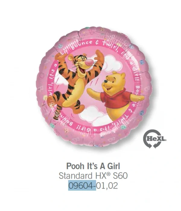 CU113 維尼小女孩鋁膜氣球 Pooh Its A Girl Balloon