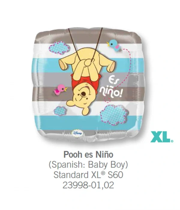 CU114 空中維尼鋁膜氣球 Pooh es Nino Balloon