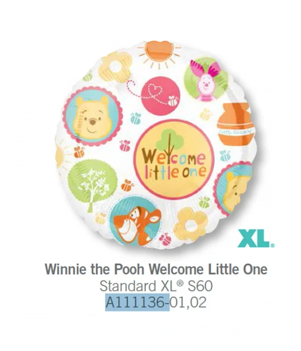 CU120 波點維尼鋁膜氣球 Winnie the Pooh Welcome Little One Balloon