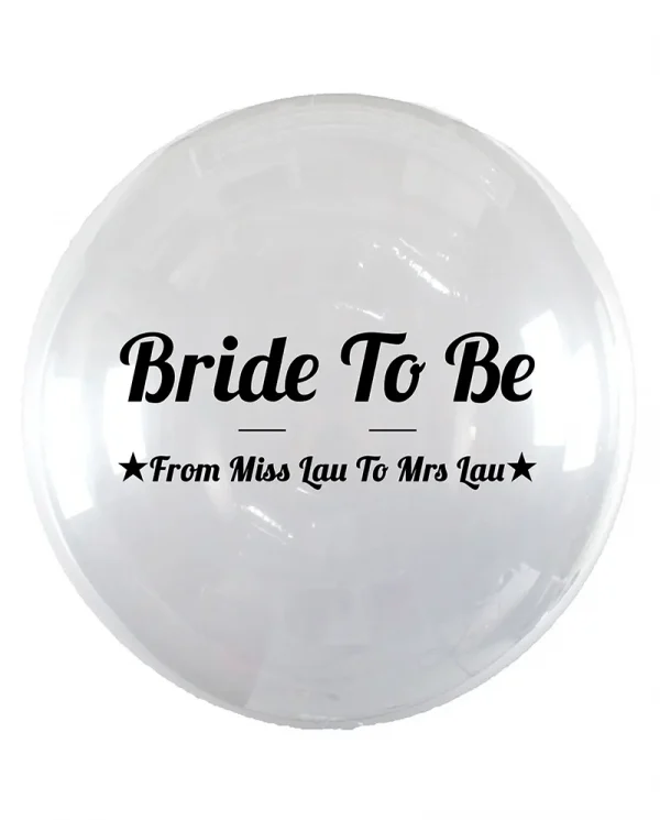 MD01 新娘聚會水晶印字氣球 Bridal Shower Crystal Message Balloon