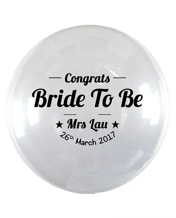 MD02 新娘聚會水晶印字氣球 Bridal Shower Crystal Message Balloon