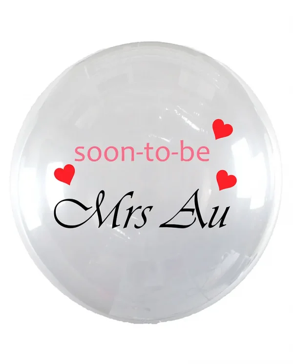 MD04 新娘聚會水晶印字氣球 Bridal Shower Crystal Message Balloon