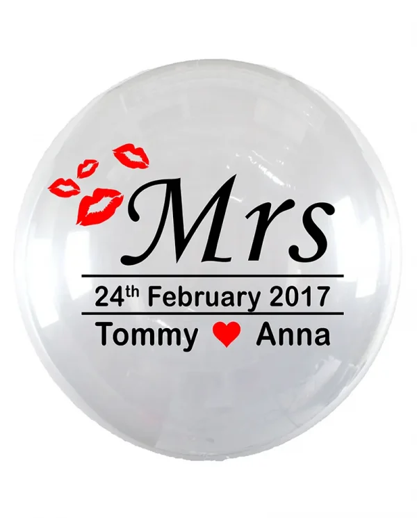MH02 婚禮結婚水晶印字氣球 Wedding Crystal Message Balloon