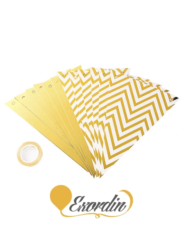 PB026 金色波浪掛旗 Gold Wave Banner