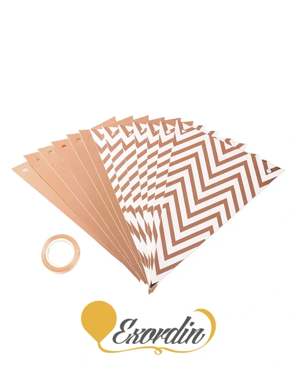 PB027 玫瑰金波浪掛旗 Rose Gold Wave Banner