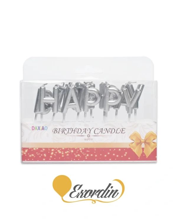 PC002 銀色生日快樂蠟燭 Silver Happy Birthday Candles