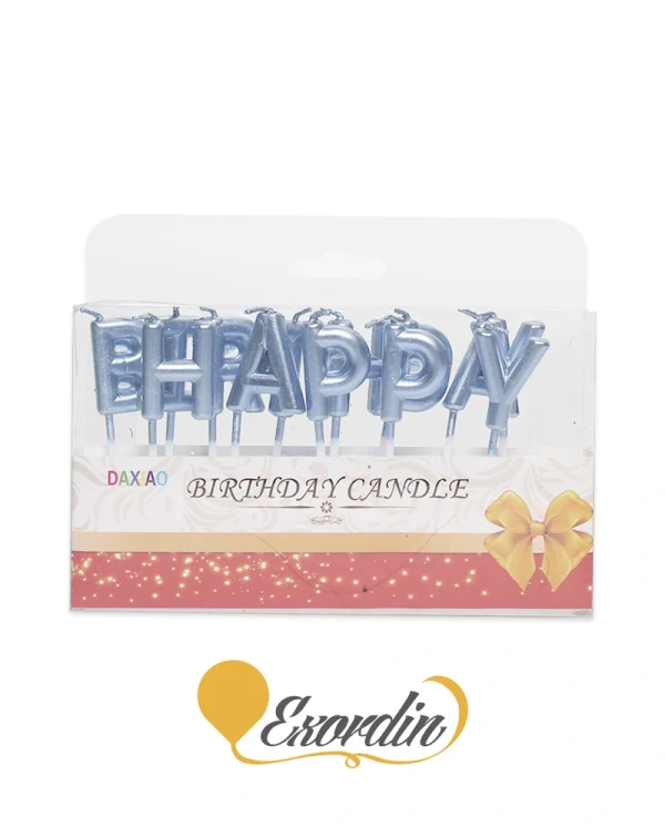 PC003 藍色生日快樂蠟燭 Blue Happy Birthday Candles