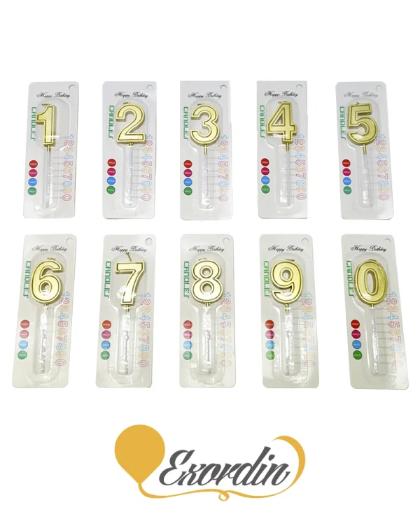 PC016 金色數字蠟燭 Gold Number Candle