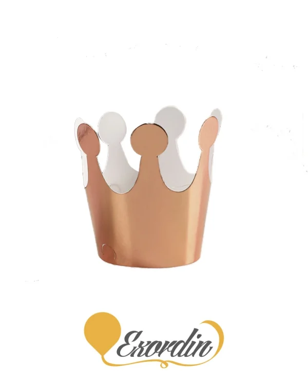 PH003 派對生日迷你皇冠帽 香檳金 Party Birthday Crown Pattern Hat or Cap Rose Gold