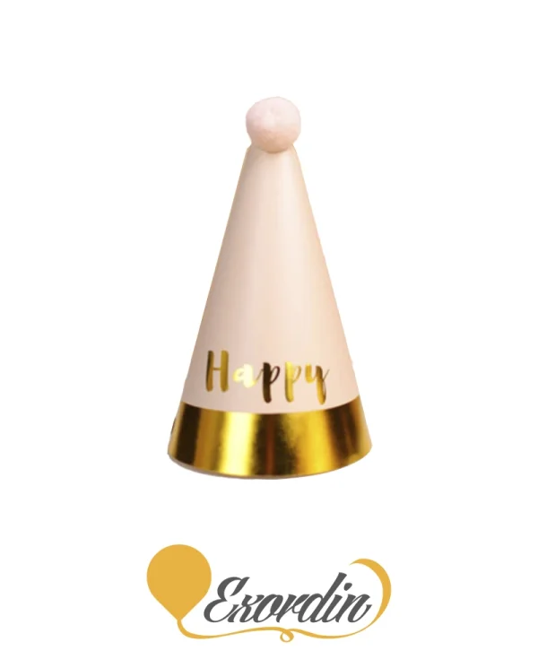 PH013 派對生日帽 Party Birthday Hat or Cap Gold HAPPY