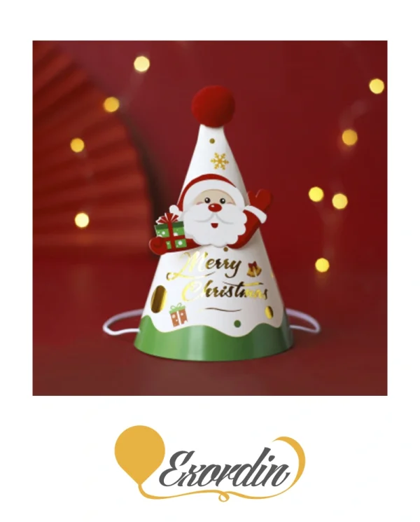 PH030 聖誕派對帽 聖誕老人白色 Party Birthday Hat or Cap Santa White