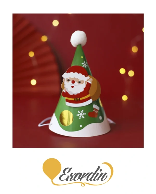 PH031 聖誕派對帽 聖誕老人綠色 Party Birthday Hat or Cap Santa Green