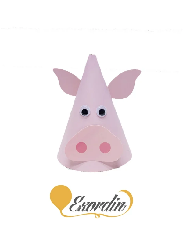 PH036 派對生日帽 動物 小豬 Party Birthday Hat or Cap Animal Pig