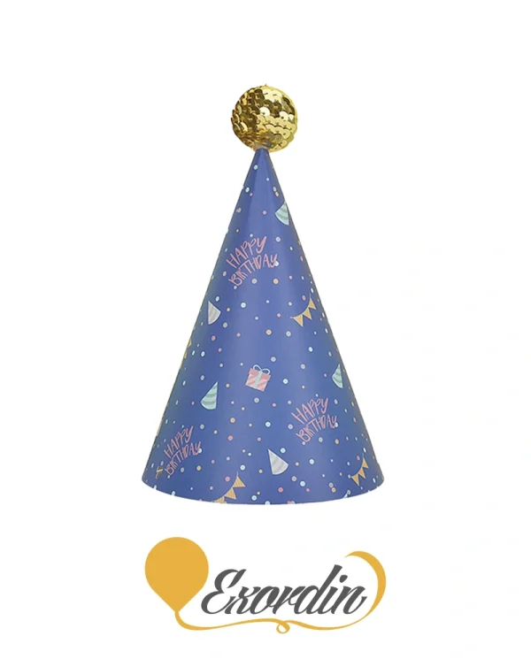 PH045 派對生日帽 禮物與掛旗藍色系列 Happy Birthday Hat or Cap Gifts and Banner Blue Style