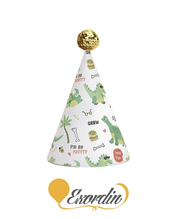 PH050 派對生日帽 美麗恐龍 Party Hat or Cap Pretty dinosaur